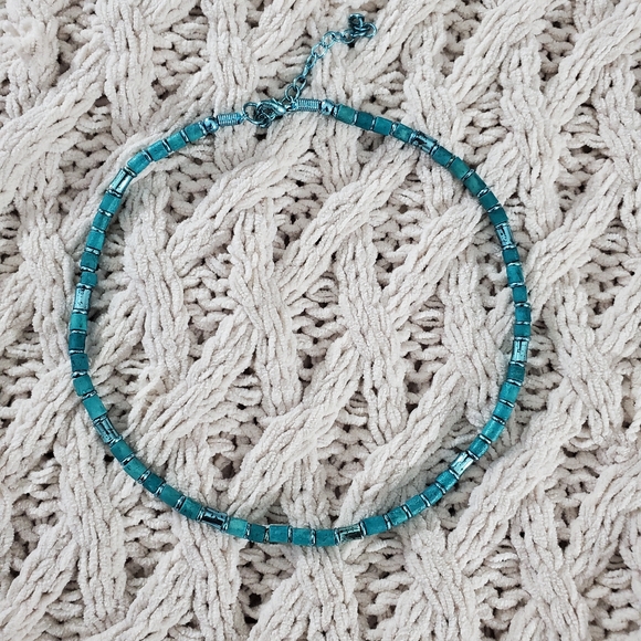 BOHO Teal Beach Choker - Picture 2 of 8